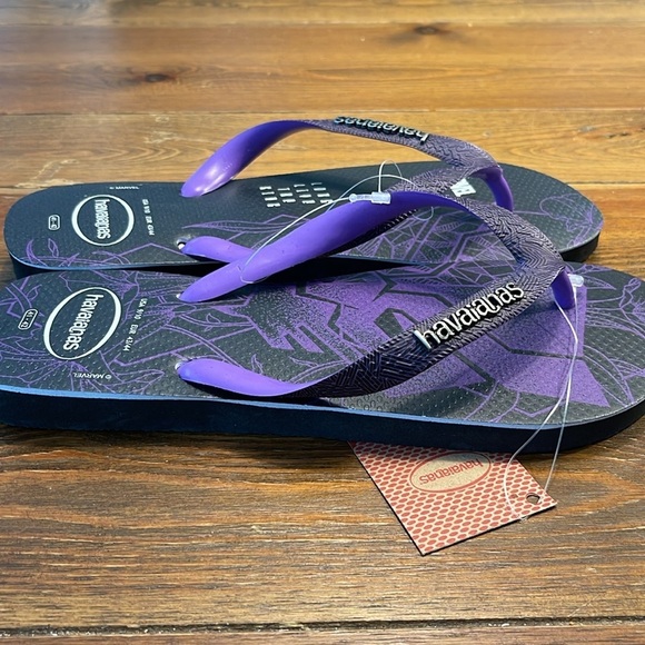 Havaianas x Marvel | Black Panther | Sandals Thong Flip Flops | Men’s 9/10 - Picture 4 of 6